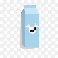 矢量卡通扁平化牛奶包装png