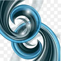 抽象蓝色螺旋线