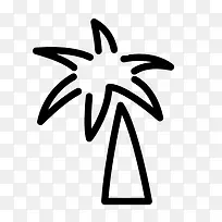 热带椰子树图标