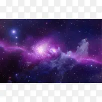 紫色星空海报背景七夕情人节