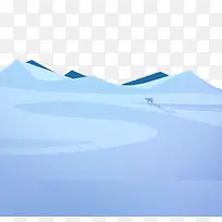 卡通冰天雪地