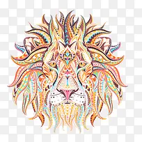 狮子花纹底纹素材