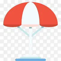 夏天红白色遮阳伞