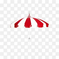 红色白色条纹遮阳伞