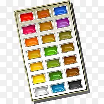 彩色颜料盒素材
