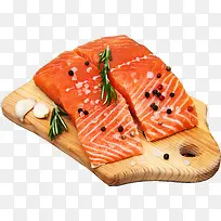 木板和鱼肉