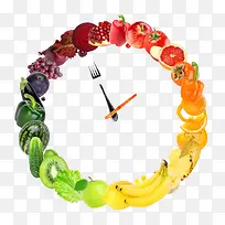 水果蔬菜组合时钟