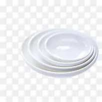 白色几何瓷器餐盘