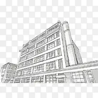 素描城市大楼