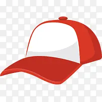 红白色旅游帽