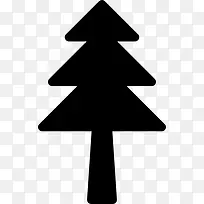 圣诞树的剪影图标