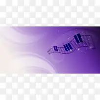 音乐主题和紫色背景