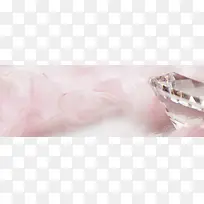 粉色温馨水晶背景banner