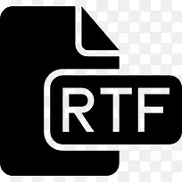 RTF文档黑色界面符号图标