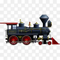 3D立体复古蒸汽火车三维图