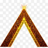黄金金字塔光效纹理质感