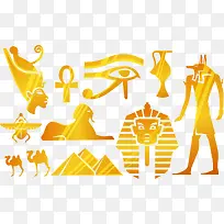 矢量埃及图文象形文字