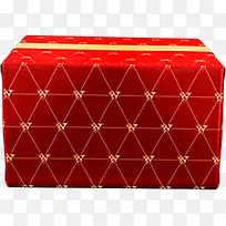 红色钻石装饰新年礼盒