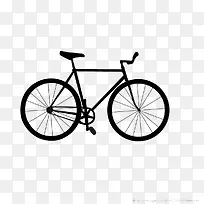 黑色自行车手绘图标