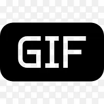 GIF图像文件的黑色圆角矩形界面符号图标