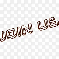 joinus立体英文字海报