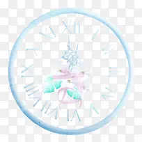 蓝色小清新钟表