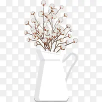 卡通棉花插花