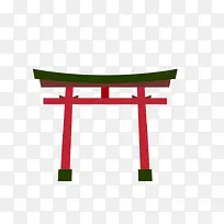 城楼门卡通矢量素材