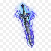 3D游戏里发蓝光的长剑