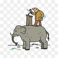 大象和人