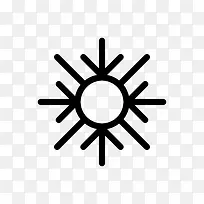天气预报雪花的符号图标