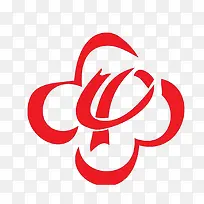 红色丝带样式红十字会标识
