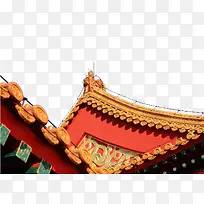 古代古典故宫角楼屋檐元素