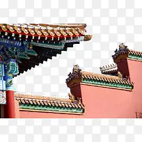 古代古典故宫角楼屋檐元素