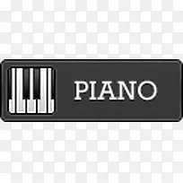 钢琴按钮社交媒体书签