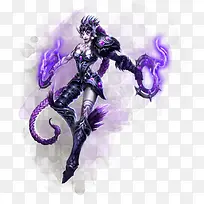 拿双轮的女恶魔手绘游戏