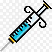 卡通接种疫苗打针医疗图标