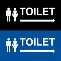 2款公共厕所标志牌子矢量图
