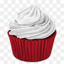 红色的蛋糕蛋糕cupcakes-icons