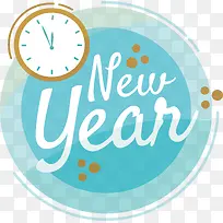 新年倒计时钟表标签