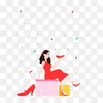 手绘女孩