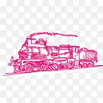 矢量素描火车图片