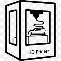 3D打印机打印一个汽车图标