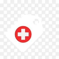 矢量卡通扁平化医院红十字标png