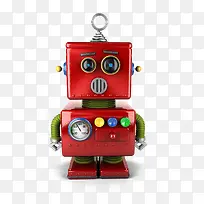 红色可爱的小机器人