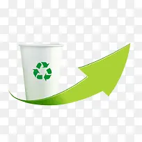 绿色回收纸杯素材