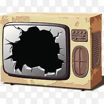 破旧电视机