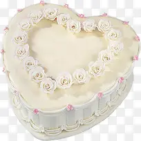 白色婚礼玫瑰蛋糕