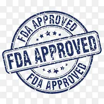 蓝色俏皮大气企业FDA认证标志