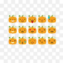矢量EMOJI卡通南瓜表情包